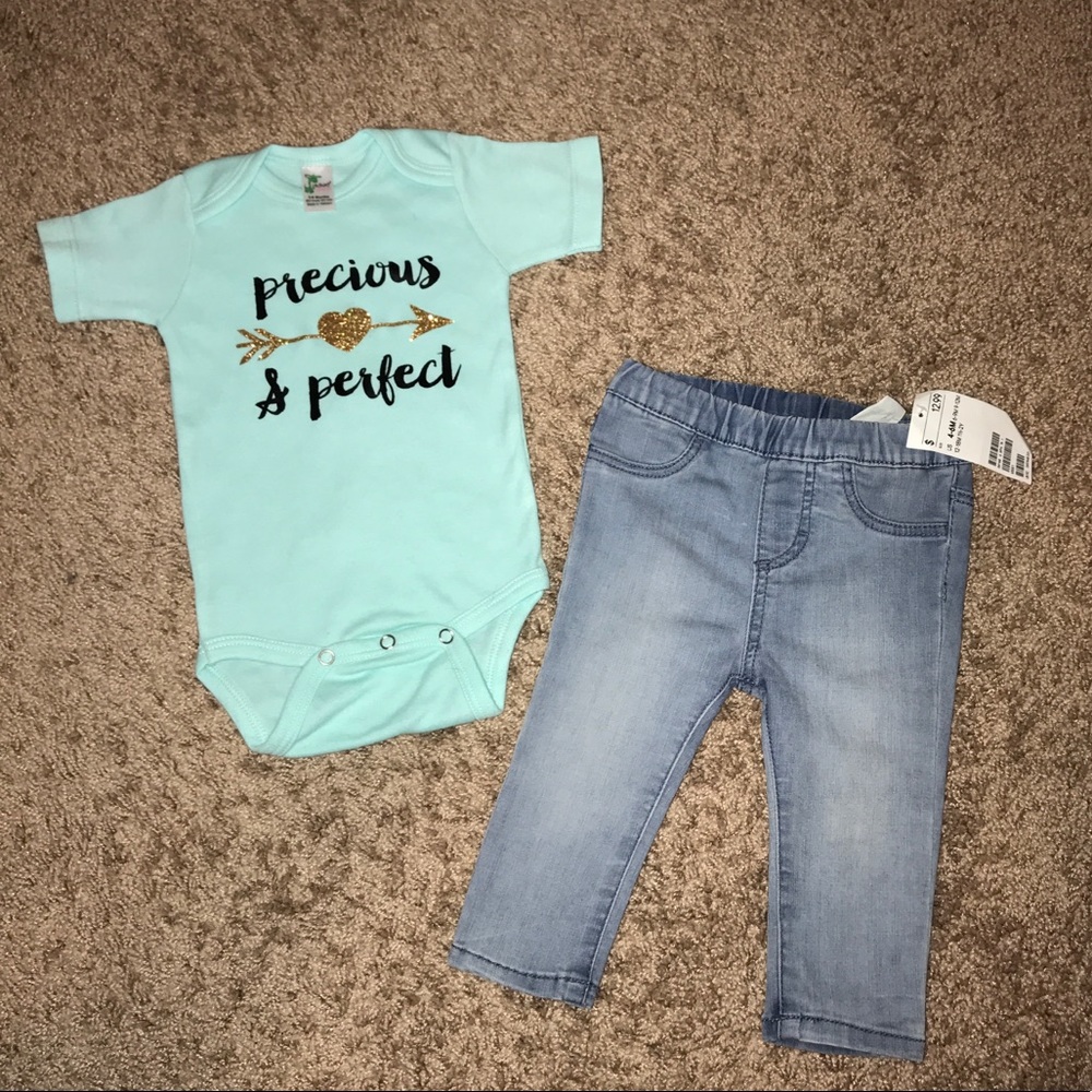 Brand New Adorable Onesie And cute skinny pants. - Picture 1 of 8